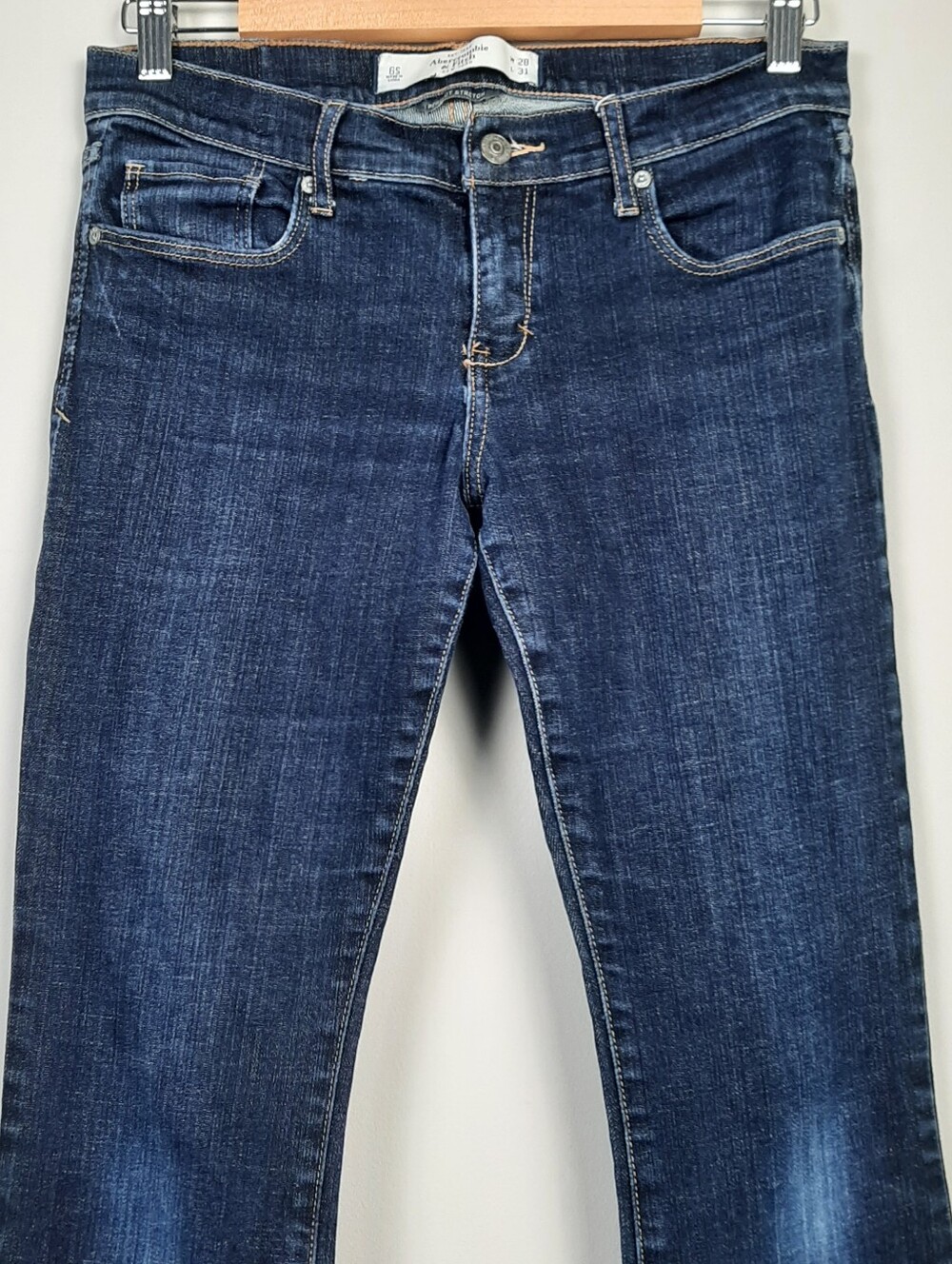 Abercrombie & Fitch Madison Dark Wash Low Rise Blue Jeans Size 6 - Picture 5 of 11